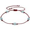 Schmuck Les Poulettes LES POULETTES BIJOUX - Bracciale Collegamento Cinque Perlas Sfaccettatas di Larimar - Rosso