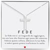 Bramart Collana Uomo Croce Fede in Argento Oro Idee Regalo originali religiose per lui Per Compleanno Comunione Cresima Natale - COFANETTO CON DEDICA INCLUSO (Uomo - Fede)