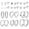 ASH'S CHOICE Set Orecchini a Cerchio per Donne Ragazze,14K Piccoli Orecchini a Cerchio in Oro Lucido con CZ Huggie Confezione di Piccoli Orecchini a Cartilagine Regali