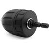 Generico Convertitore for mandrino autoserrante da 0,8-10 mm Adattatore for cambio rapido con filettatura 3/8- 24UNF Attacco esagonale 1/4(1PC(0.3-6.5mm))