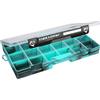 Evolution Outdoor 3700 Drift Series - Vassoio per attrezzatura da pesca - Verde schiuma marina, organizer colorato con scomparti rimovibili, coperchio trasparente, chiusura a 2 fermi, scatola