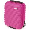 WITTCHEN valigia da viaggio piccola da cabina bagaglio a mano a rotelle guscio duro in ABS con 2 ruote standard maniglia telescopica Groove Line valigia piccola rosa Ryanair/ITA Airways/easyJet