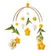 Syglawnd Giostrina per culla sospesa Giocattoli Boho Fiori e Giostrina per bambino con campanella Giocattolo lenitivo Colore Cognizione visiva per cameretta dei bambini, per ragazze