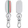 kwmobile Custodia Compatibile con Fiat Lancia con 3 tasti pieghevole - Cover Chiavi Auto Protezione Copri Telecomando - Copri Chiave Copertura Bandiera italiana