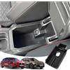 LANGBEAN Vano Portaoggetti per Bracciolo per Seat Leon 2025 2024 2023 2022 2021 2020, Console Centrale Organizer con Tappeti Antiscivolo per Cupra Formentor, Bracciolo Organizer Accessori, Nero