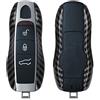 kwmobile Cover copri-chiave compatibile con Porsche con 3 tasti (solo Keyless) - Guscio protettivo chiavi auto - copertina in plastica rigida - Effetto Carbonio nero