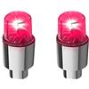 iSpchen Luce per pneumatici per valvole per auto, 2PCS luci per ruote a LED Luci per ruote per biciclette a LED Tappo per valvole per pneumatici LED Lampada per flash al neon per moto da auto