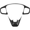 Ksjosji Interno Accessori Volante Pannello Copertura per Ford per Fiesta MK8 2017-2021 per Focus MK4 2019-2023 ABS Auto Pulsante Controllo Telaio Trim Adesivo Decorativi(Carbon Fiber Black)