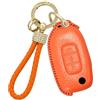 Rondrive Custodia protettiva in pelle di capra per chiave auto, adatta per Dacia Duster 2013-2018, Logan Sandero 2013-2019, cover portachiavi per Renault Twingo iii EV 2014-2023, colore: arancione B