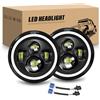 RIGIDON 2Pcs 7 Pollici Faro a LED, 50W 5000LM Fari Led 3000K + 6000K 4 Modalità Di Illuminazione, Rotonde Luci Fuoristrada Hi/Lo Fascio DRL Anteriore Faro Lampada per Wrangler JK TJ LJ CJ Hummer