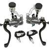 Generico Leva freno frizione pompa freno per moto universale PX1 da 17,5mm radiale per cilindro per maestro 7/8 22 mm per Yamaha(Grigio,1pair)