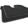 kh Teile Tappetini per camion MAN TGX e TG3 (cuciture decorative rosse) in velluto di qualità originale Tuning Tappetini auto, 2 pezzi conducente + tappetino passeggero