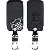 kwmobile Custodia Compatibile con Renault con 4 tasti Smart Key (solo Keyless Go) - Cover Chiavi Auto Protezione Copri Telecomando - Copri Chiave Copertura Bussola vintage