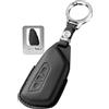 Rondrive Custodia portachiavi in pelle PU compatibile con Skoda 2025 Elroq Enyaq Coupé Kodiaq 2024 Octavia 2023 per VW Tayron chiave auto cover portachiavi 3 tasti nero