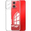 USLIM ULTRA SLIM CUSTODIA TPU SILICONE 0,3MM COVER CASE PER MOTOROLA MOTO G35 5G TRASPARENTE