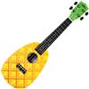 Classic Cantabile UC-240A ANA Ukulele Concerto 24 Pineapple, 18 tasti, mensola 38 cm, corde nylon, design ananas con stampa artistica, paletta verde, custodia imbottita inclusa, giallo.