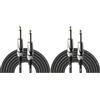 Stagg SGC6DL Cavo Pro-Dritto - Deluxe per Strumenti Musicali da Jack 6,3 mm a Jack 6,3 mm, 6m, Nero (Confezione da 2)
