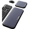 VAYDEER Poggiapolsi Ergonomico Tastiera Mouse Extra Large, Memory Foam Comfort, Supporto Braccio Completo, Perfetto per Ufficio Smart Working Gaming, Base Antiscivolo, Blu