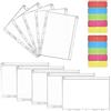 HAOMEEDUO 10 Buste Perforate Trasparenti A4 Perforata in PVC con Cerniera Portafogli A4 Cartelle in Plastica con 11 Fori Buste Trasparenti Perforate in Plastica con Zip per Documenti, con 2 Adesivo