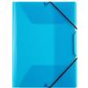 Favorit 400116644 Cartella 3 Lembi con Elastico Lumina, 22 x 30 cm, Dorso 0 - 3 cm, Blu