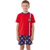 Arsenal F.C. Pigiama da bambino in cotone AFC, pigiama ufficiale da calcio per bambini, Rosso, 14-15 Years