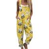 Generico Salopette Donna Estiva Lunga Elegante Tuta Jumpsuit Intera Curvy Casual Moda Stampa Jumpsuits Comoda Larga Pantaloni Da Lavoro Con Tasca Leggera Baggy Salopette da Casa Playsuit Mare