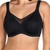 AAFGVC Reggiseno Minimizzatore CloudComfort Senza Ferretto Contenitivo, Effetto Snellente e Modellante con Scollatura Profonda, Comfort per Ogni Giorno (IT 6IEU 90 G,Nero)