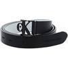 Calvin Klein Pelle cintura Mono Hardware Leather Belt 25MM W120 Black nero