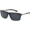 HARLEY-DAVIDSON HD0979X Occhiali da Sole Uomo, Occhiali da Sole Casual Leggeri, Forma Lente Rettangolare, Lenti Verde Polarizzato, Nero Opaco