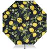 GAIREG Ombrello da viaggio compatto con limoni giallo brillante, ombrello pieghevole con apertura automatica e chiusura per sole e pioggia, ombrello portatile leggero antivento per donne e uomini