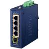 PLANET Switch di rete PLANET IP30 Compact size 4-Port IGS-514PT Non gestito Gigabit Ethernet [10/100/1000] Supporto Power over [PoE] Blu (IP30 - 10/100/1000T 802.3at PoE + 1-Port 100/1000X SFP Warranty: 36M) [IGS-514PT]