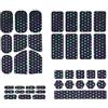 SHADOW BOOLT Nastro antiscivolo per mouse antiscivolo, a prova di sudore, pre-tagliato e facile da usare, design autoadesivo, tipo sottile 0,3 mm (nero) (blu universale)