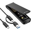 BELCHERI M.2 NVMe SSD case, adattatore USB 3.2 Gen 2 10Gbps, design sandwich, installazione senza attrezzi, supporta UASP & Trim, non compatibile con SSD M.2 SATA