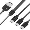 Duttek Cavo USB a USB C, USB 2.0 tipo A maschio a 3 USB Type C maschio Splitter Y Sincronizzazione dati e connettore di ricarica cavo adattatore per LeTV Le 1, Le Pro, Le MAX,Xiaomi 4C, (0,3 m)