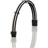 LINKUP - AVA 30cm PCI-e 8 (6+2) pin GPU Cavo di Prolunga per PC Personalizzato con Guaina Intrecciata per Alimentatore PSU con Pettini┃Design Robusto e Rigido┃Confezione Singola┃300mm - Bianca Nero
