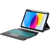 IVEOPPE Cover con Tastiera per iPad 10/ A16 11 Generation (11/10.9, 2025/2022), Tastiera Touchpad Custodia Retroilluminata Italiano 3-Canali Bluetooth Rimovibile Supporto Magnetico Ritratto/Landscape, Nero