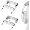 Geekria 1 Coppia Kit di Fissaggio Cerniera Fascia in Metallo compatibile con Audio-Technica ATH-M50x, M50xBT, M50xGM, M50xBB, M50xPB, M50xWH, M50x ENSO, M50XSTS-USBMIKU, Parti di riparazione (Argento)
