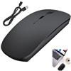 Amztour Mouse senza fili ricaricabile 2.4G Silence ottico Mouse Bluetooth Portata 10 m 3 DPI regolabile (800/1200/1600) Compatibile con PC/Tablet/Laptop(Nero)
