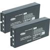 vhbw 2x batteria compatibile con Iribarri iK3, iK4 Radiocomando Industriale, Telecomando (2500mAh, 4,8V, NiMH) - Nero