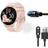 Lamshaw Caricatore magnetico compatibile con Hwagol 1.39 Smart Watch,Magnetico caricatore orologio collegato USB compatibile con Hwagol 1.39 Smart Watch. (Nero)