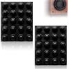 VZU 40 piedini in gomma autoadesivi per subwoofer, semisfero, in silicone, antiscivolo, protezione dagli urti, nero, per dispositivi HiFi, subwoofer e elettrodomestici (19 × 10 mm)