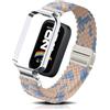 PaceBid Nylon Cinturino per Xiaomi Smart Band 9 Active/Redmi Smart Band 3 | Uomini Donne Intrecciato Nylon Magnetico Elastico Watch Band per Xiaomi Redmi Smart Band 3/Mi Band 9 Active, Blu/Rosa