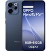 OPPO Reno15 FS 5G Smartphone Android, 8+512GB, Display 6.57 120Hz, Fotocamera Grandangolare 50MP FOV 100°, AI Portrait Glow, Batteria 6500mAh, IP69, con Caricatore 80W SUPERVOOC, Twilight Blue
