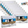 WANDGU Set di 10 cassette audio vuote: cassette WANDGU per registratore CD e DVD, per registrazione MC-60 minuti, a basso rumore, cassette audio per conferenze e seminari, registrazioni quotid