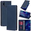 Vauki Cover per Huawei P Smart 2019/2020/Honor 10 Lite/Honor 8A con 1 Vetro Temperato Custodia in Pelle PU Slot Schede Flip TPU Silicone Case Supporto Stand Magnetica Antiurto Caso 6.21, Blu