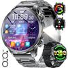 HIRREO 1000mAh Batteria Smartwatch Uomo, 1.85'' Orologio Smart Watch con Chiamata Bluetooth, Torcia LED Orologio monitoraggio del sonno/100+ Modalità Sportive, IP68 Impermeabile per Android iOS,Grigio