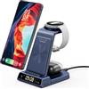 Phelinta Caricatore Wireless per Samsung S26 Ultra, 3 in 1 Stazione di Ricarica per Samsung S26/S25/S24/Z Flip 7/Z Fold 7, Base Ricarica Wireless per Samsung Galaxy Watch 8/Ultra/7/6, Buds 4/4 Pro(No Adapter)