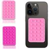 LQIOACU 2 Pezzi Ventosa per Telefono, Ventosa per Cellulare, Supporto per Telefono, Ventose Telefono, per Telefoni Cellulari, Power Bank e Guida (Rosso, rosa)