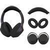 Adhiper Set Cover 3 in 1 in Silicone Antisudore per Sony WH-1000XM4 WH-1000XM3, Copri Cuscinetti Auricolari, Copri Orecchie e Protezione Archetto, Accessori Morbidi Lavabili per Cuffie-Nero