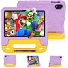 SUMTAB Tablet Bambini 10 Pollici Android 15 Tablet educativi per bambini ,Processore octa-core per il gaming, 8 GB RAM 128 GB ROM (TF 1TB) 5G WiFi6 Controllo Parentale Tablets con Custodia Antiurto (Viola)